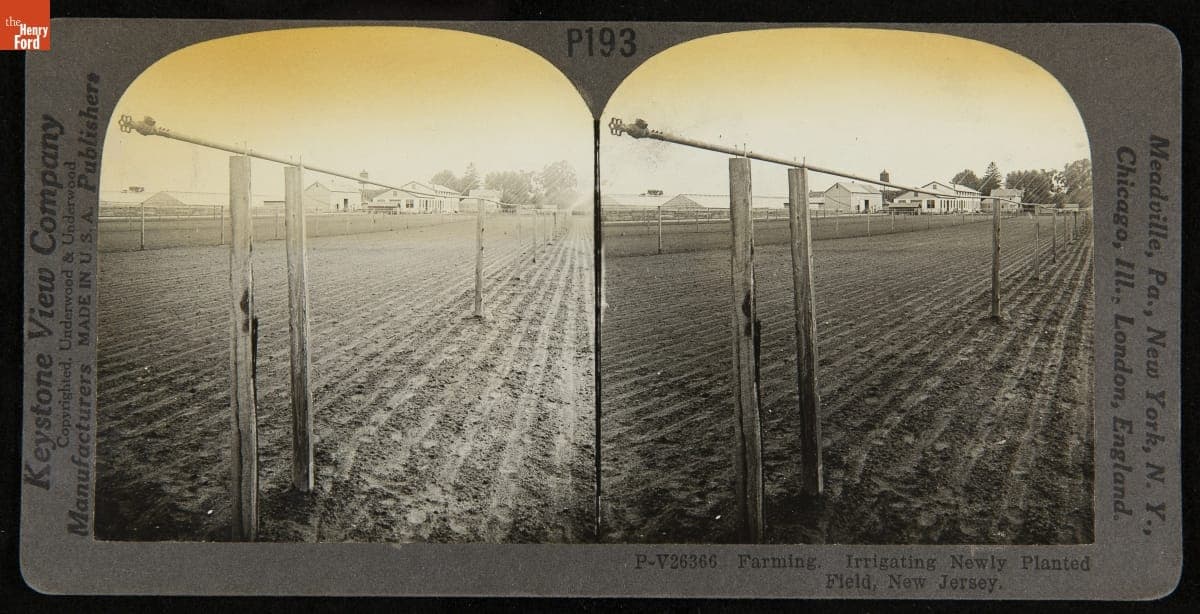 Farming, Irrigating Newly Planted Field, New Jersey