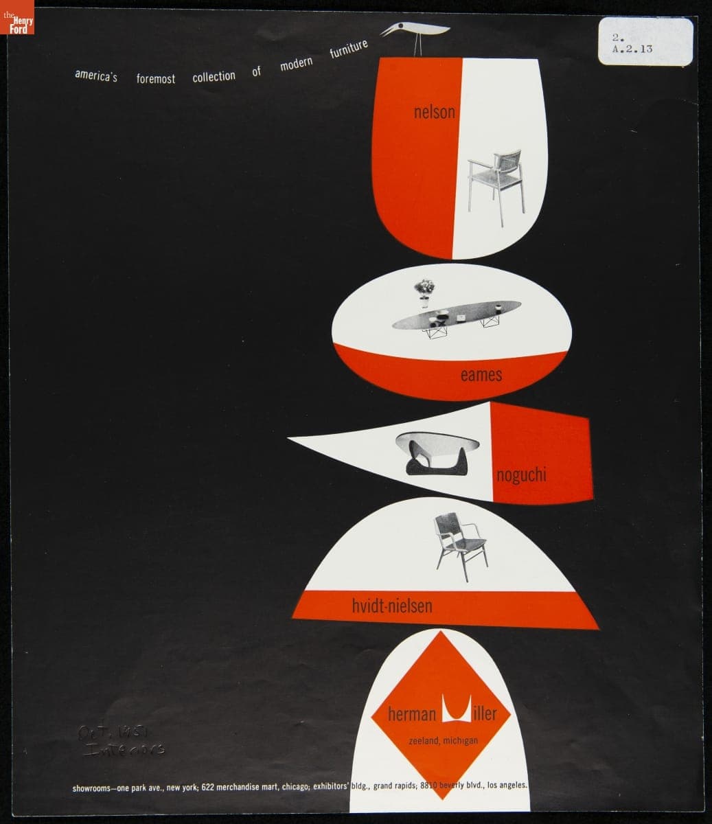 "Nelson...Eames..Noguchi...Hvidt-Nielsen," Herman Miller Advertisement, October 1951