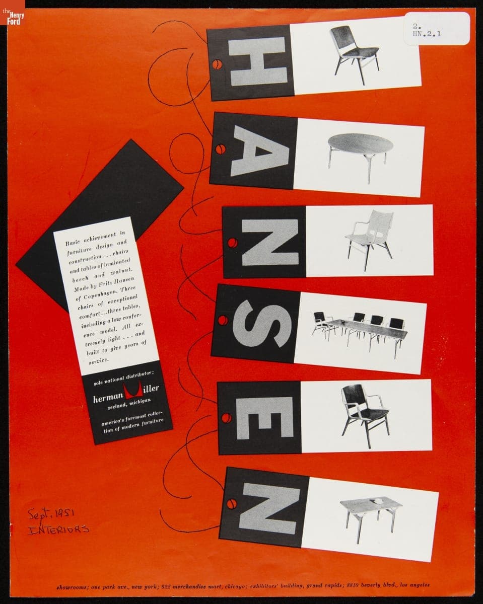 "Hansen," Herman Miller Advertisement, September 1951