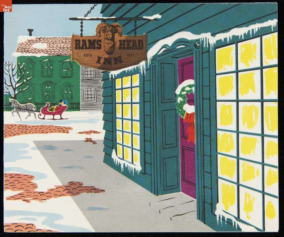 Christmas Card Designed for Adam Scheidt Brewing Company, circa 1954