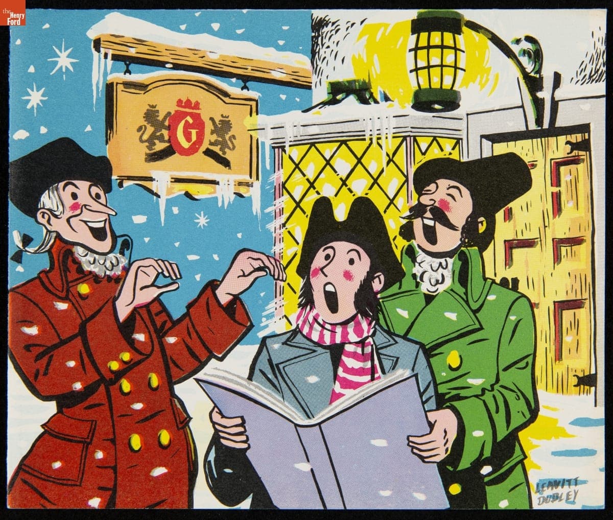 Christmas Card Designed for Gunther Brewing Company, circa 1952