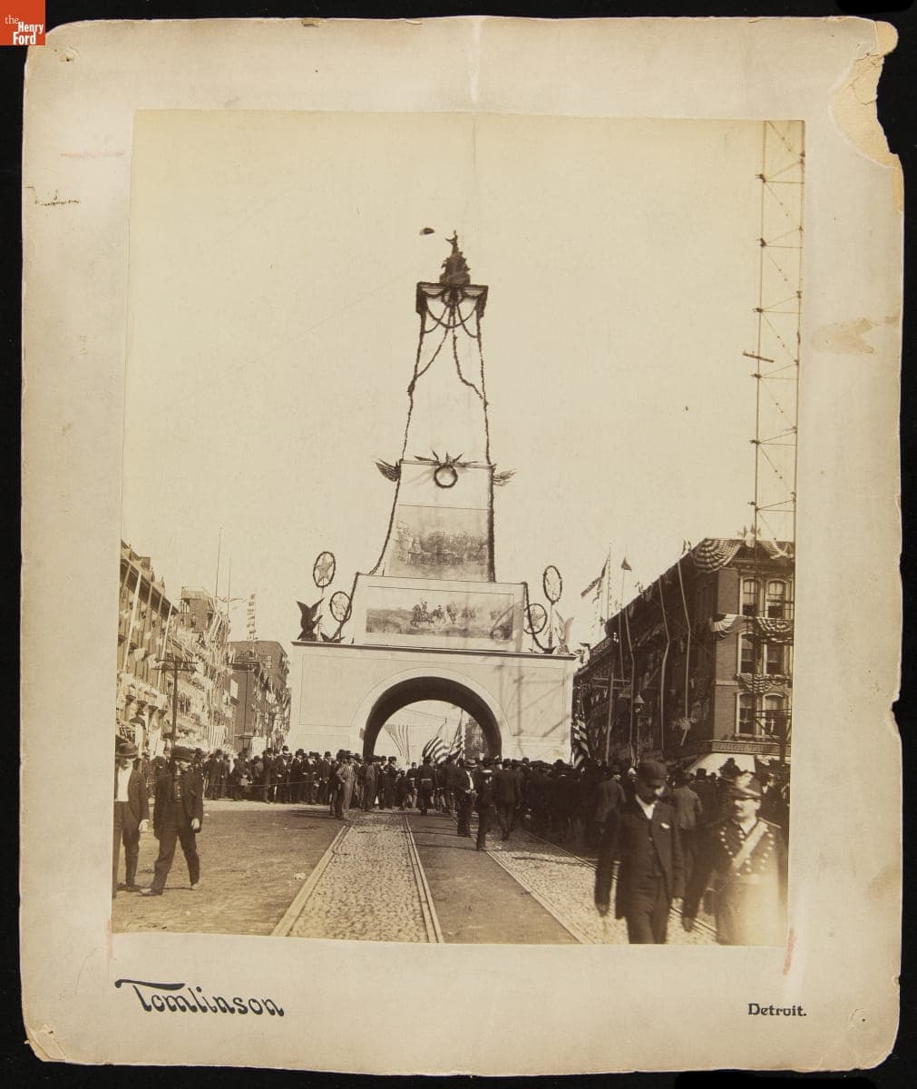 Arch Erected at Woodward Avenue and Jefferson Avenue during the 1891 G.A.R. Encampment in Detroit, Michigan