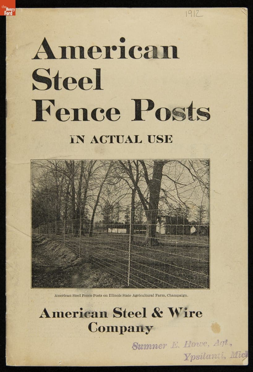 American Steel and Wire Co. Trade Catalog, "American Steel Fence Posts in Actual Use," May 1912