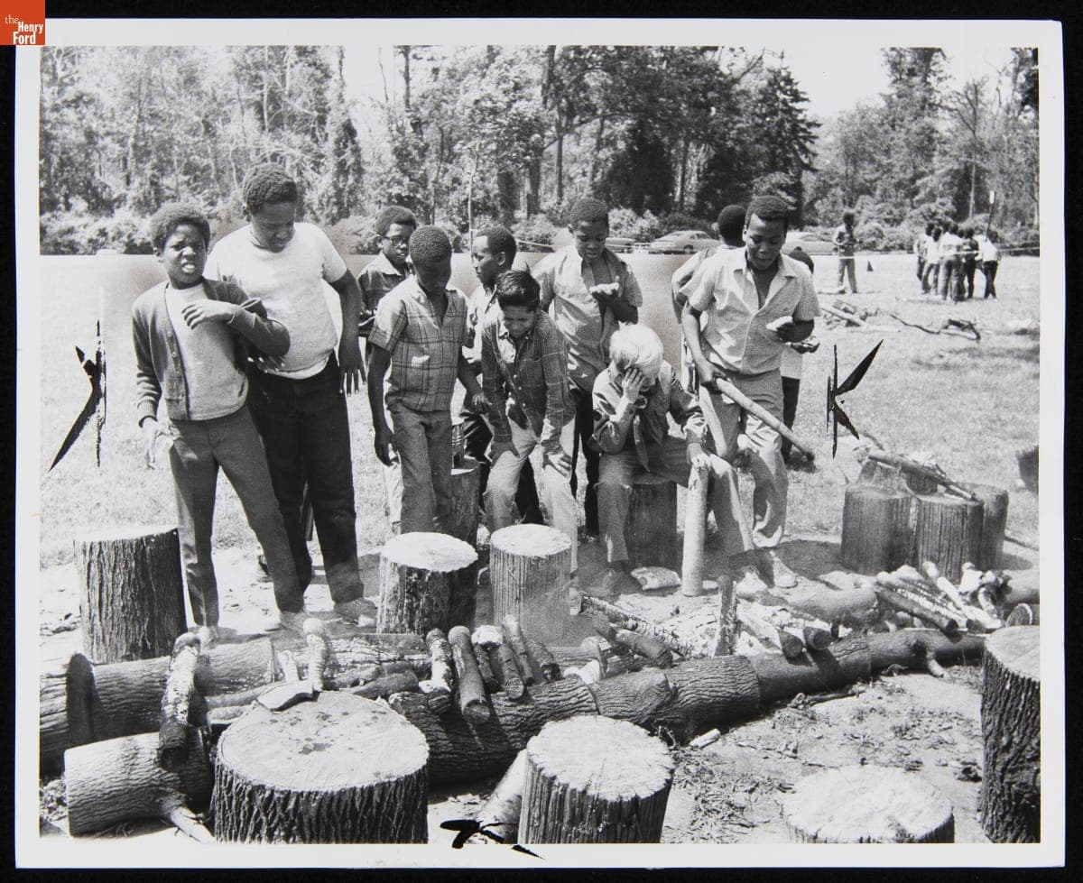 Boy Scout Skills Day Camp, Belle Isle, Detroit, Michigan, June 29, 1970