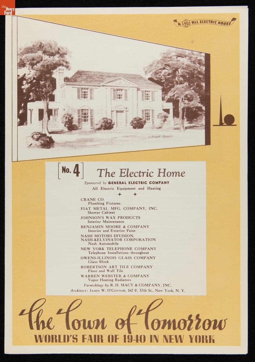 "The Electric Home," House No. 4, Town of Tomorrow Village, New York World's Fair, 1940