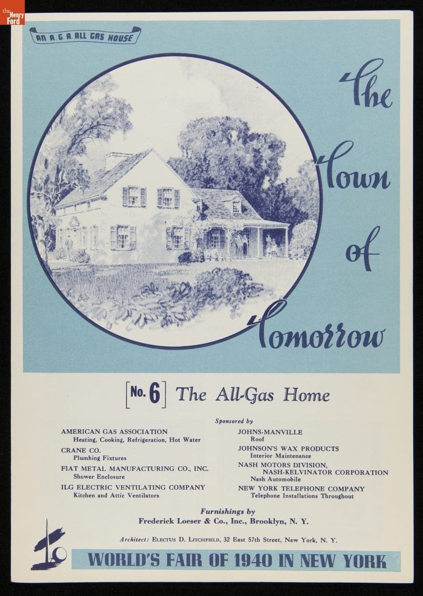 "The All-Gas Home," House No. 6, Town of Tomorrow Village, New York World's Fair, 1940