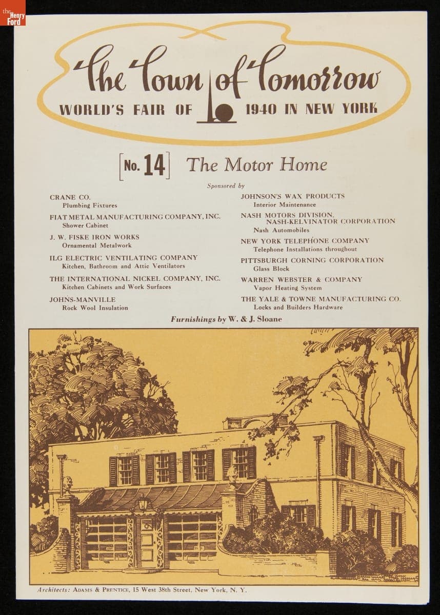 "The Motor Home," House No. 14, Town of Tomorrow Village, New York World's Fair, 1940
