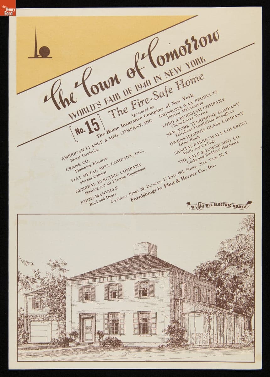 "The Fire Safe Home," House No. 15, Town of Tomorrow Village, New York World's Fair, 1940