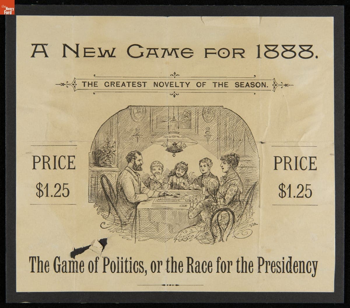 Advertisement, "The Game of Politics, or the Race for the Presidency," 1888