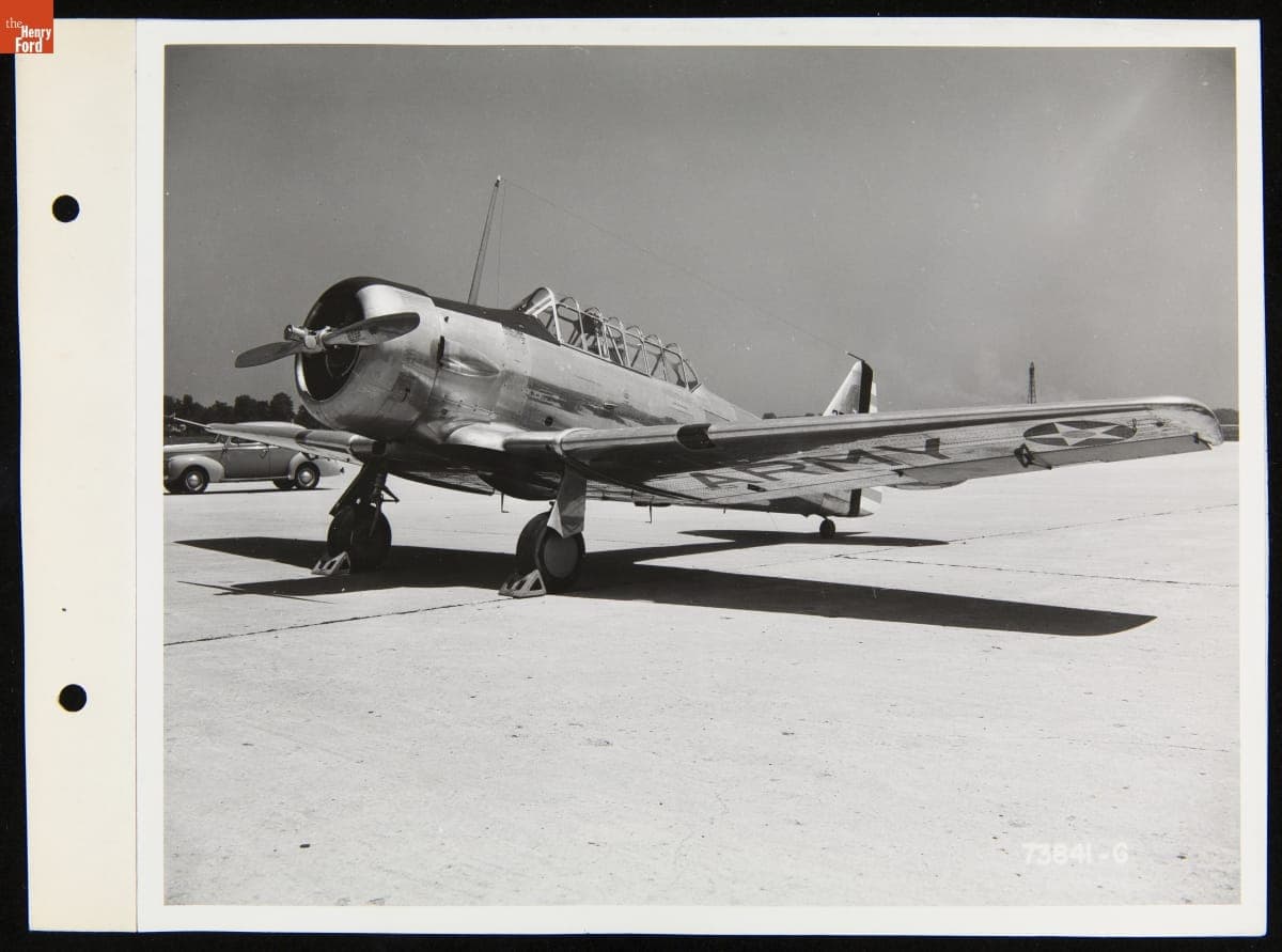 Delivery of a Sample Curtiss P-40 One Motor Pursuit Plane to Ford Airport, Dearborn, Michigan, June 1940