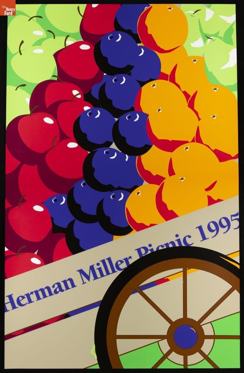 Herman Miller Picnic Poster, "Fruit Cart," 1995