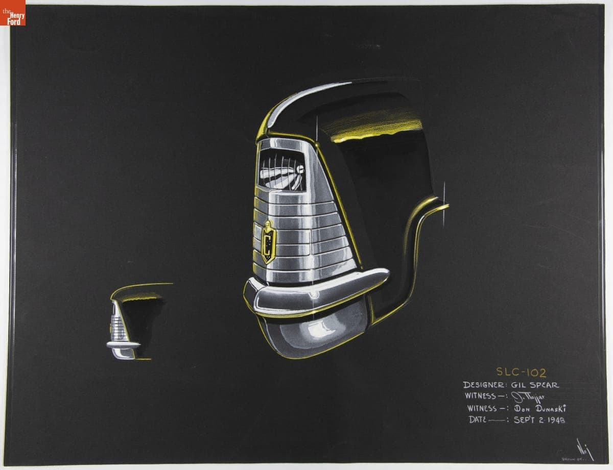 Rendering, "SLC-102" (Lincoln Continental Rear Light), September 2, 1948