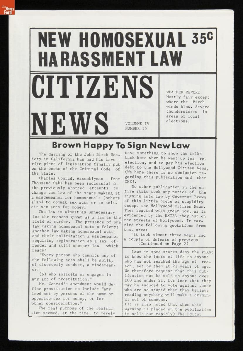 Citizens News, Volume IV, Number 15, 1964-1965