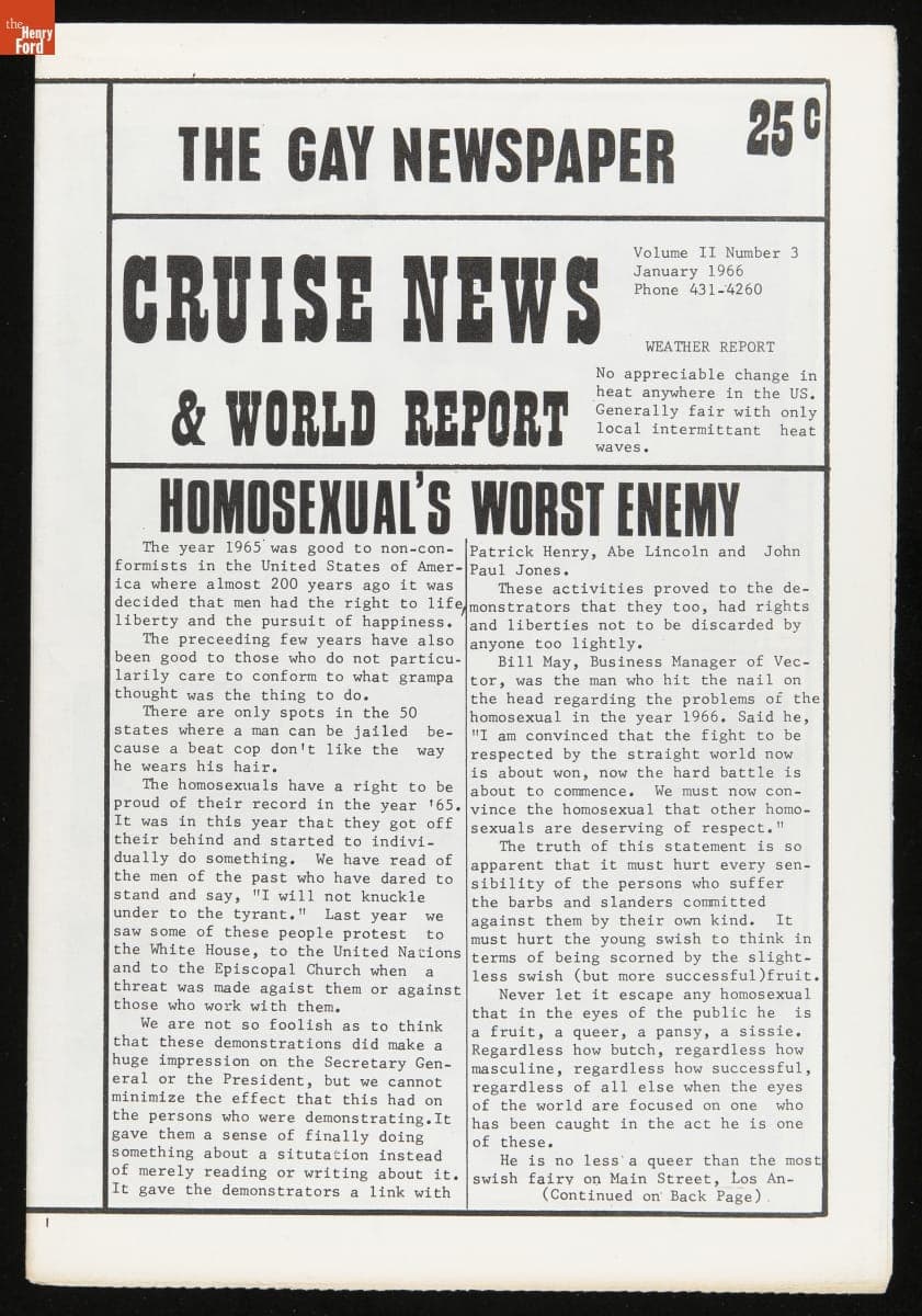 Cruise News & World Report, Volume II, Number 3, January 1966