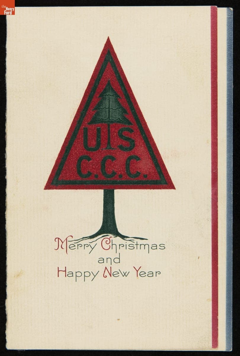 Civilian Conservation Corps Christmas Dinner Menu, December 1933