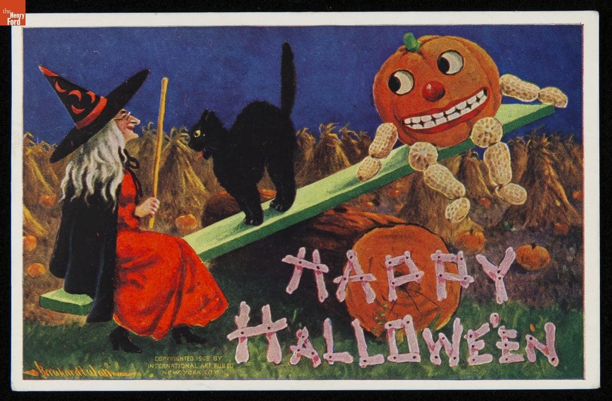 Postcard, "Happy Hallowe'en," 31 October 1909