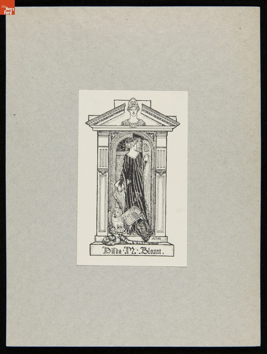 Bookplate of Hilda M. Blount, 1904-1905