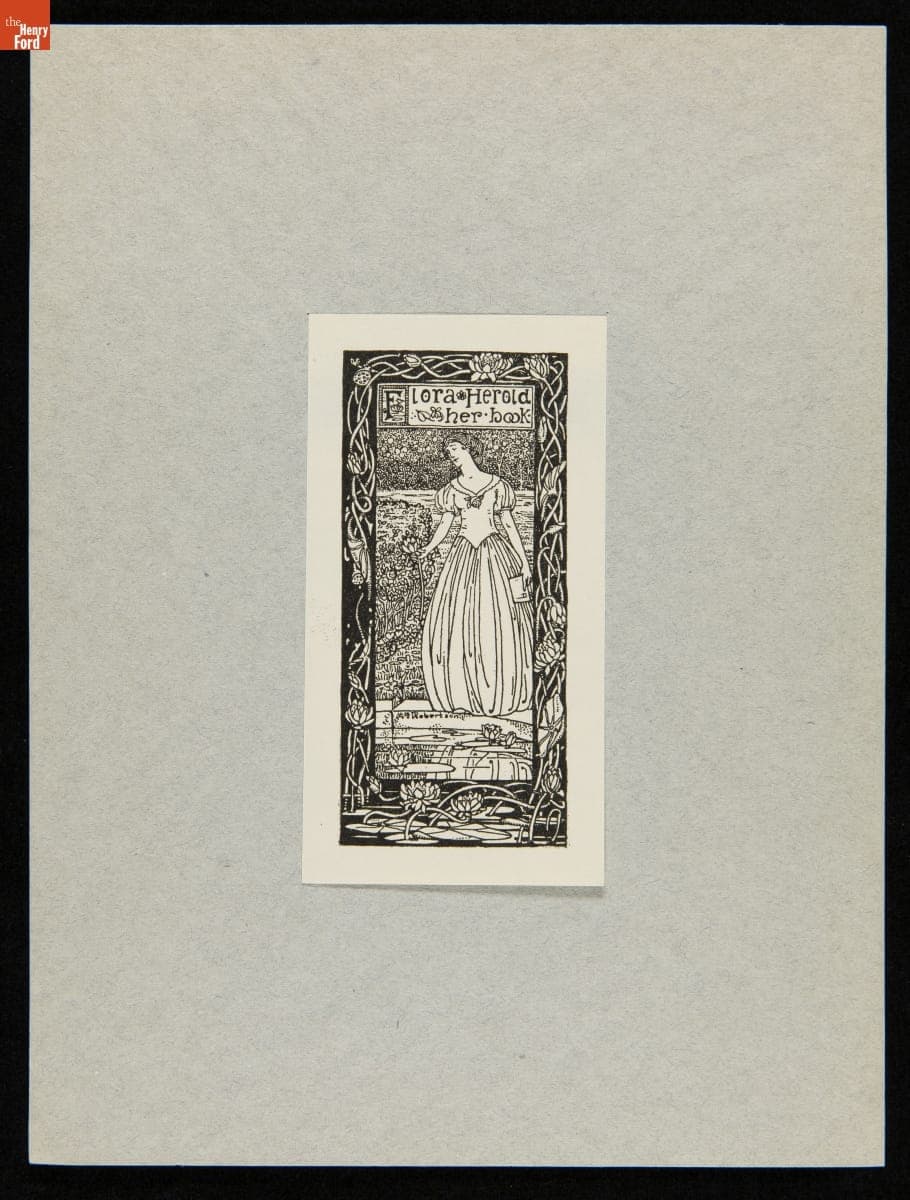 Bookplate of Flora Herold, circa 1912