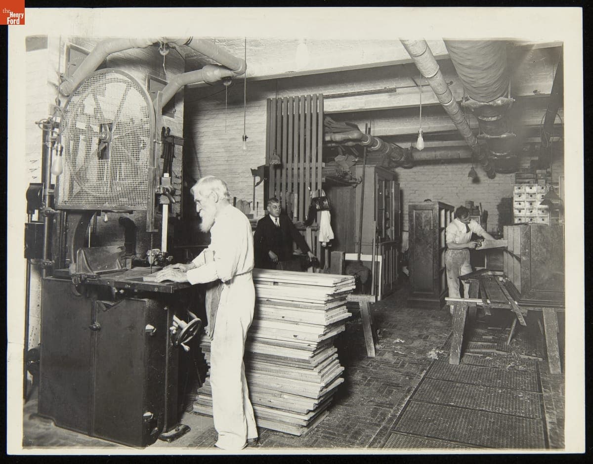 Cabinetmaker George Sutter, Age 88, Maintaining Bookshelves in The Library of Congress, 1921-1922