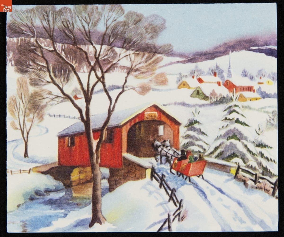Christmas Card, "With Many Good Wishes for the Holidays and Coming Year," 1949