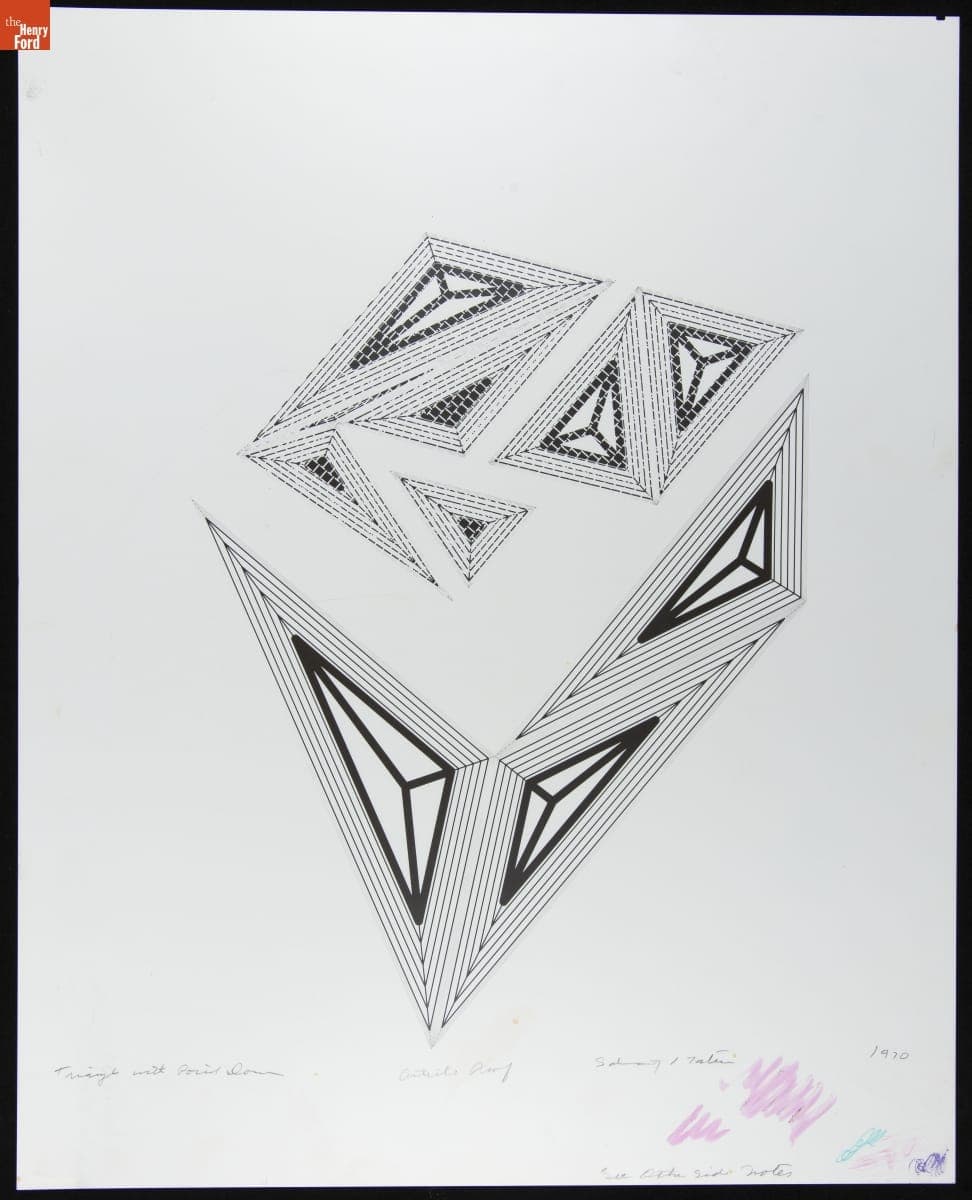 "Triangle with Point Down" by Lillian F. Schwartz with Robert J. Tatem, 1968-1970