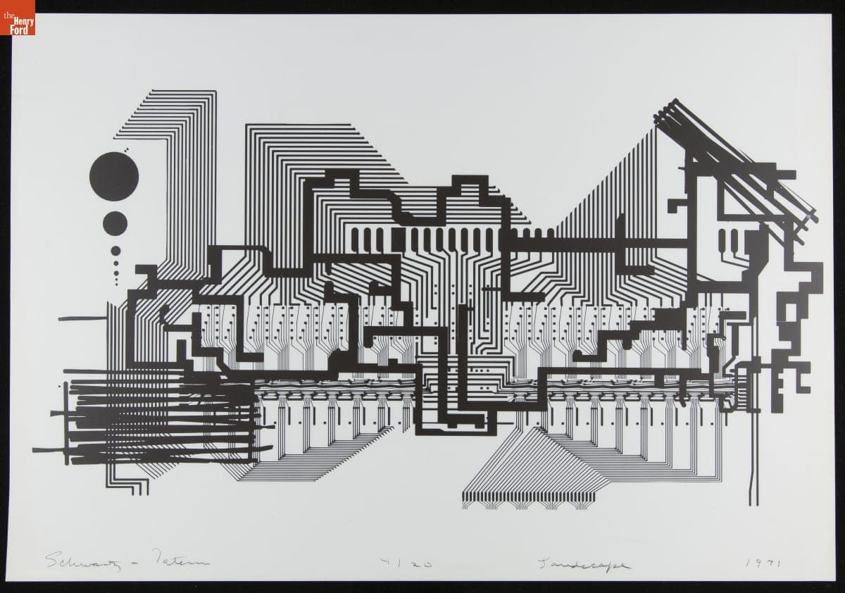 "Landscape" by Lillian F. Schwartz with Robert J. Tatem, circa 1975