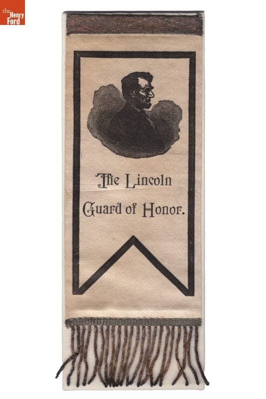 Ribbon Badge for Members of the Abraham Lincoln Guard of Honor, 1880