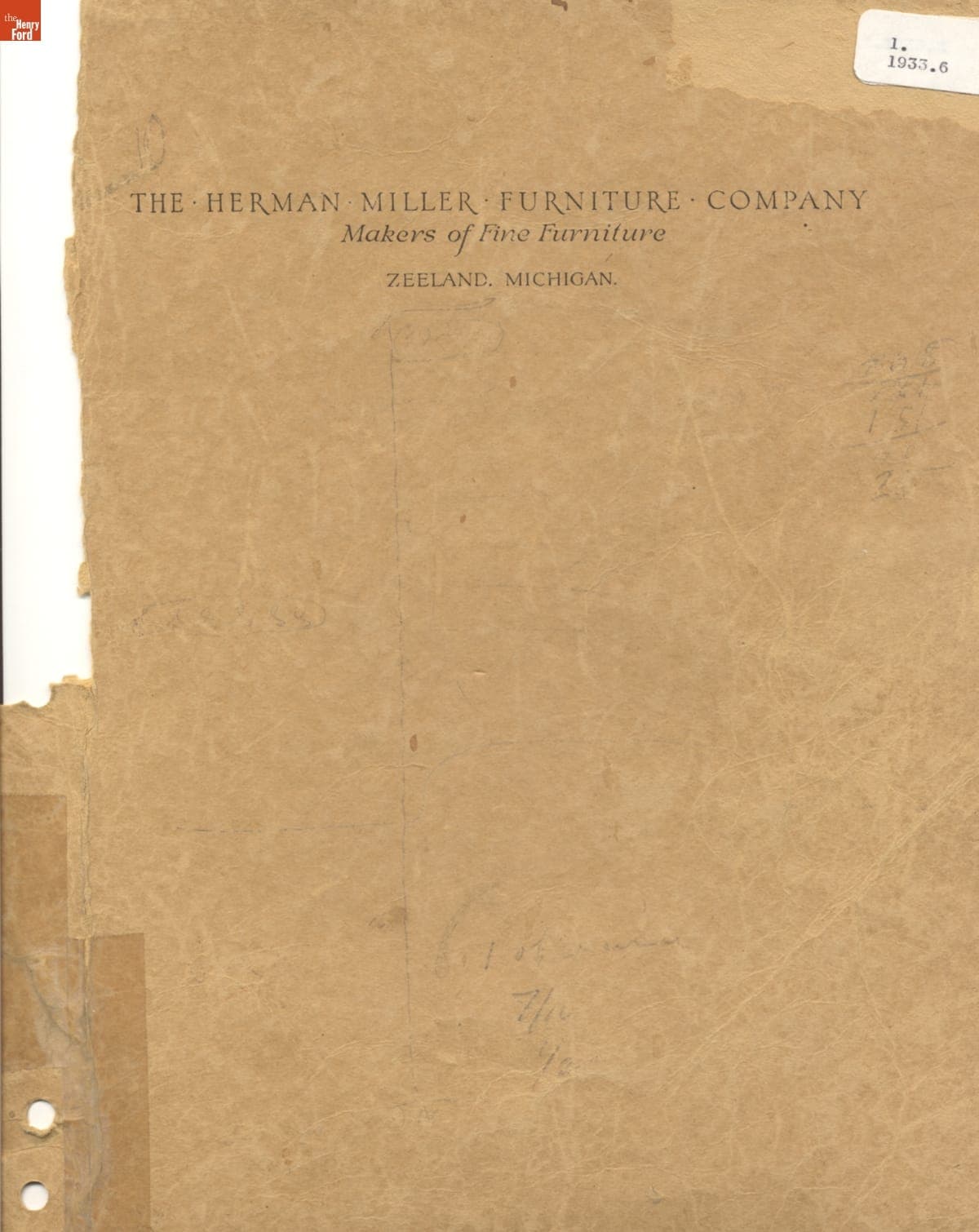 The Herman Miller Furniture Company, Makers of Fine Furniture, Zeeland, Michigan, 1933
