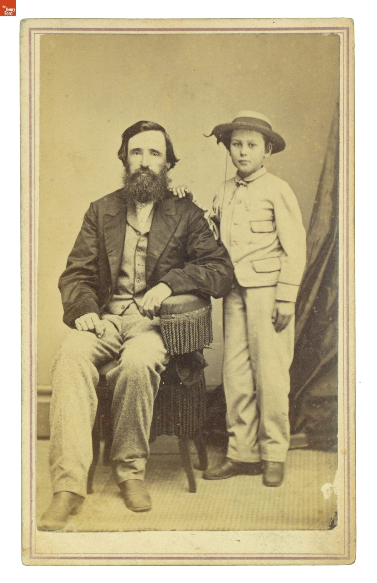 Seated Man and Standing Boy, 1871-1872