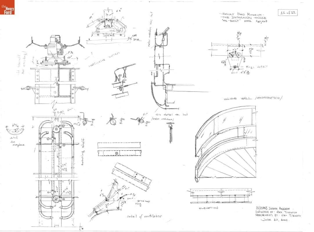 Drawing, Dymaxion House "As Built" in Henry Ford Museum, 2002