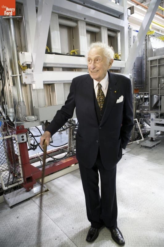 Stanford Ovshinsky at United Solar Ovonic Facility, Auburn Hills, Michigan, 2009