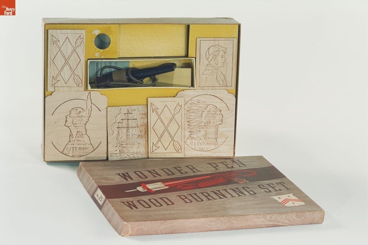 Toy Wood Burning Set, Used by James Greenhoe, 1937-1946