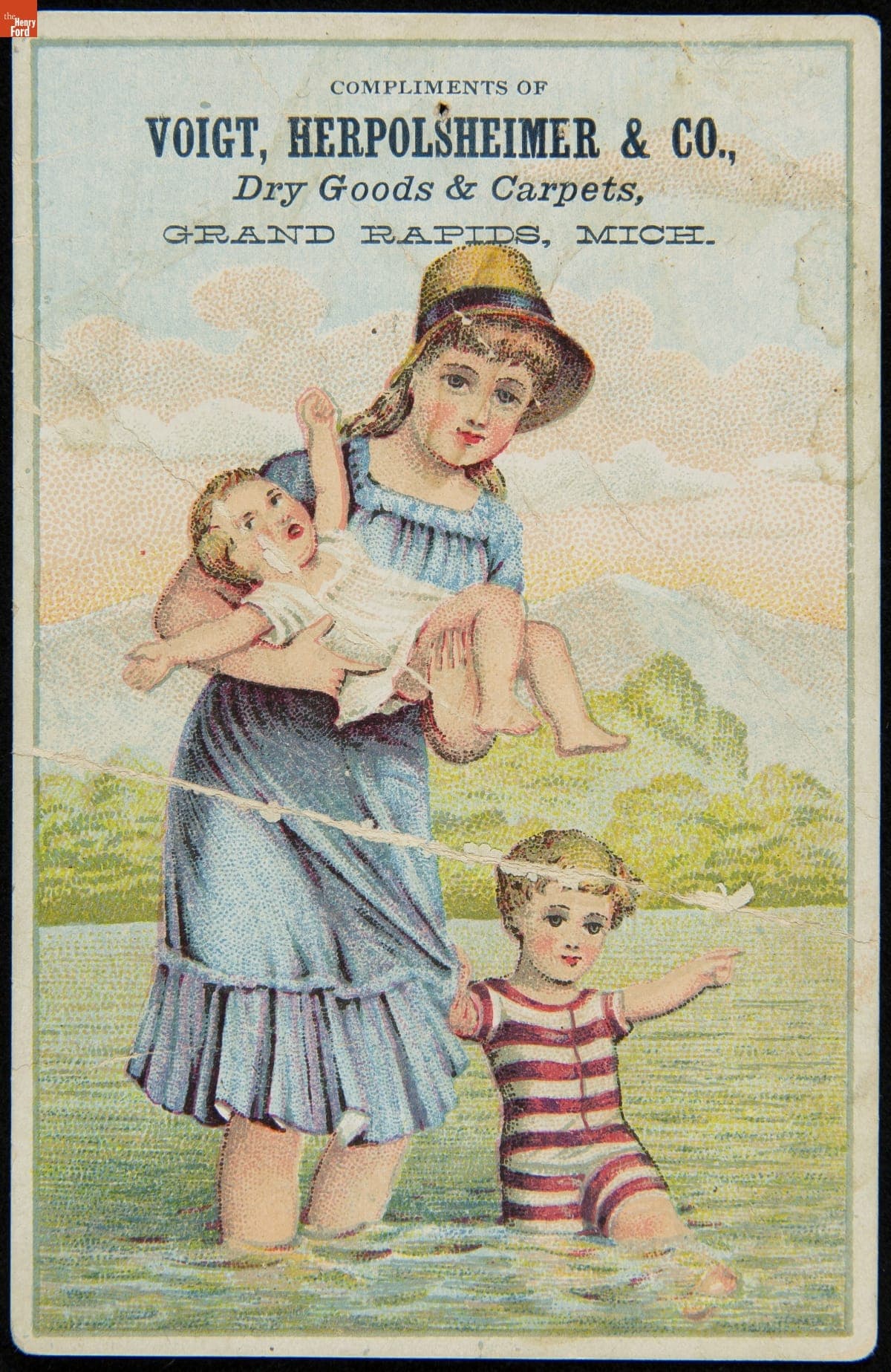 Trade Card for Voigt, Herpolsheimer & Co.'s Dry Goods, and Carpets, 1880-1900