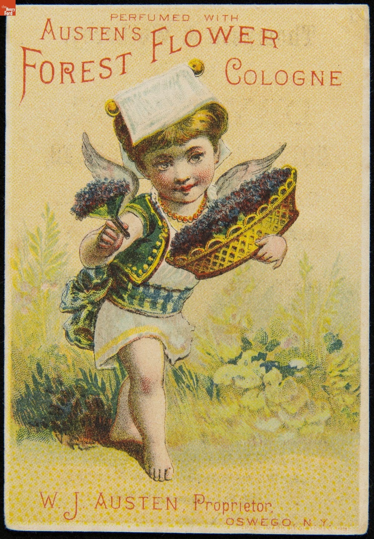 Trade Card for Austen's Forest Flower Cologne, W.J. Austen & Co., 1878-1886