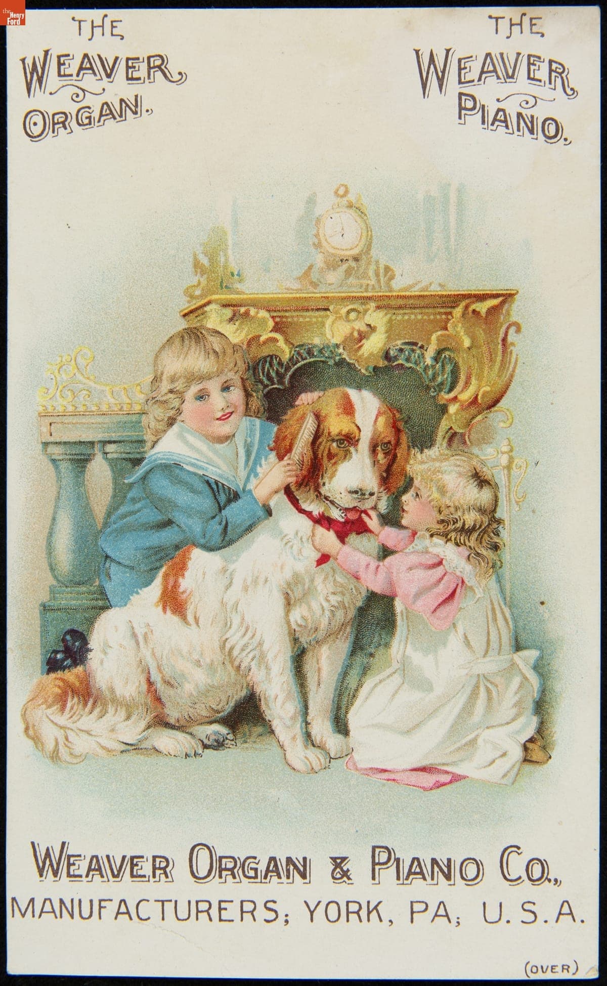 Trade Card for Weaver Organ and Piano Company, 1898