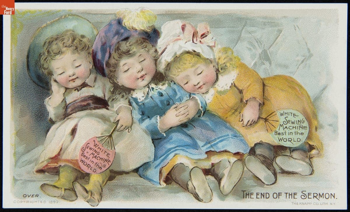 Trade Card for White Sewing Machine Company, 1892