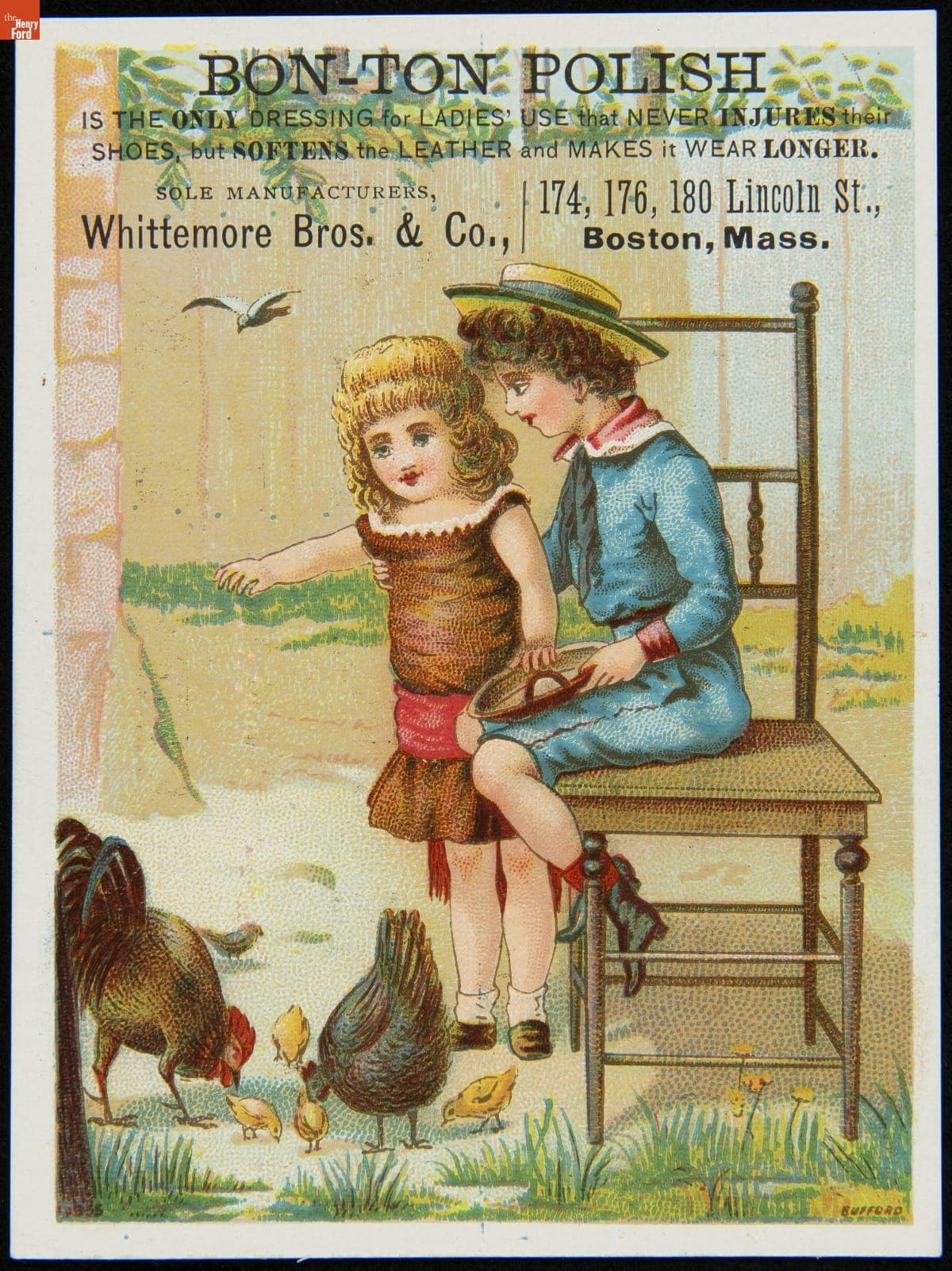 Trade Card for Bon-Ton Shoe Polish, Whittemore Bros. & Co., 1880-1900