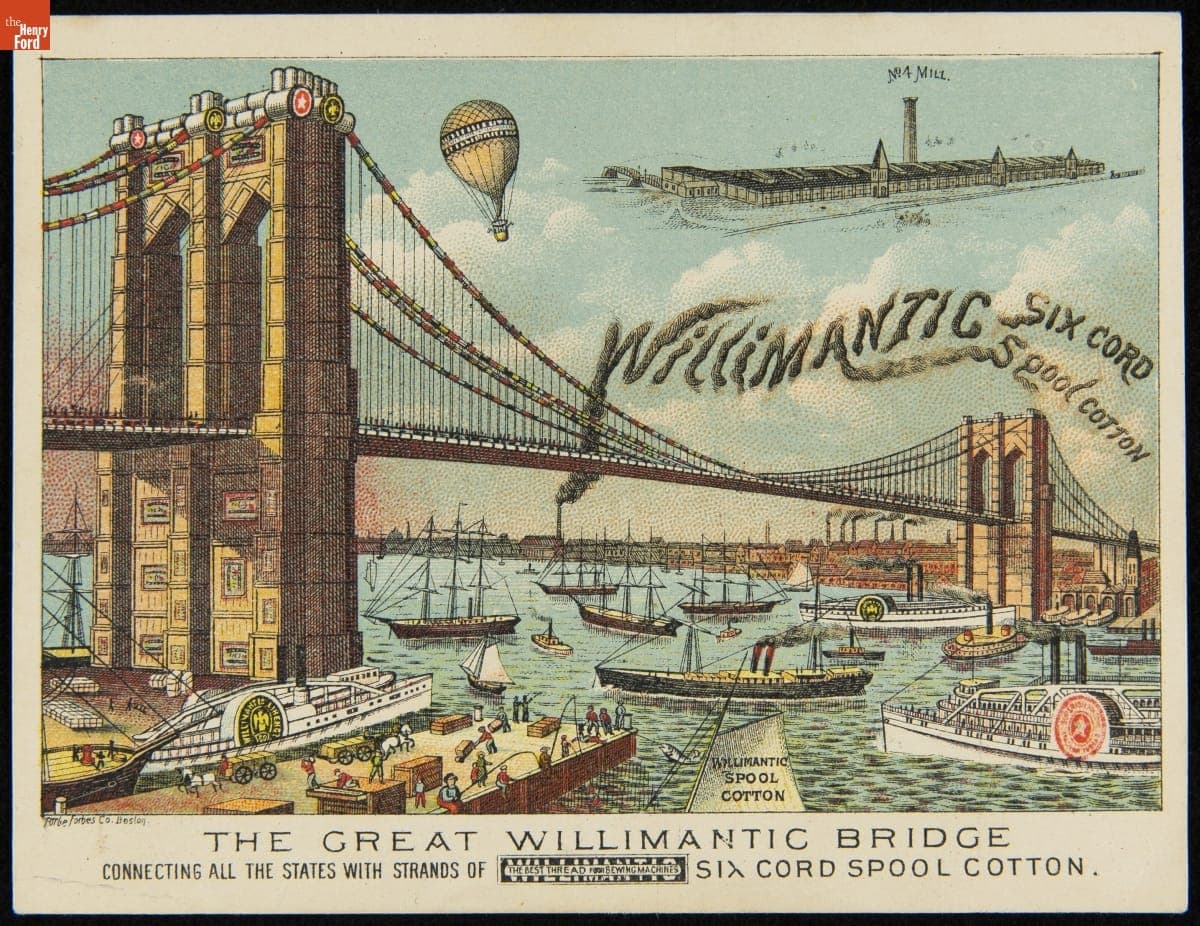 Trade Card for Six Cord Spool Cotton, Willimantic Linen Co., circa 1881