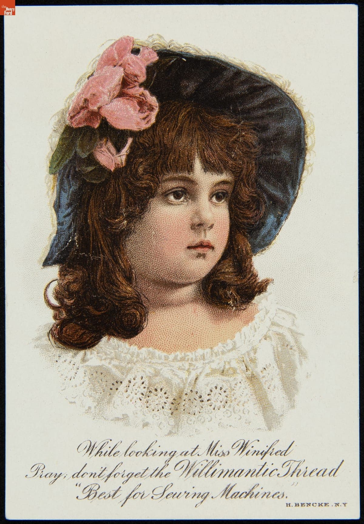 Trade Card for Spool Cotton, Willimantic Linen Co., circa 1881