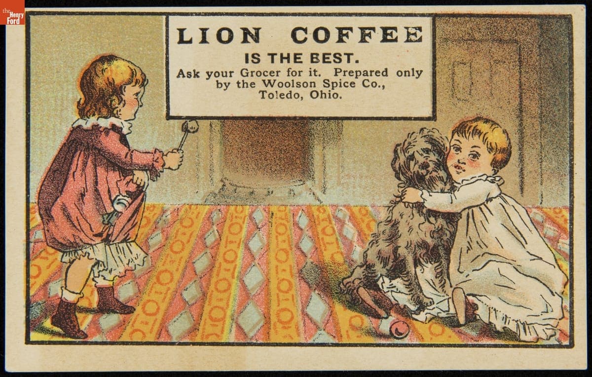 Trade Card for Lion Coffee, Woolson Spice Co., 1882-1900