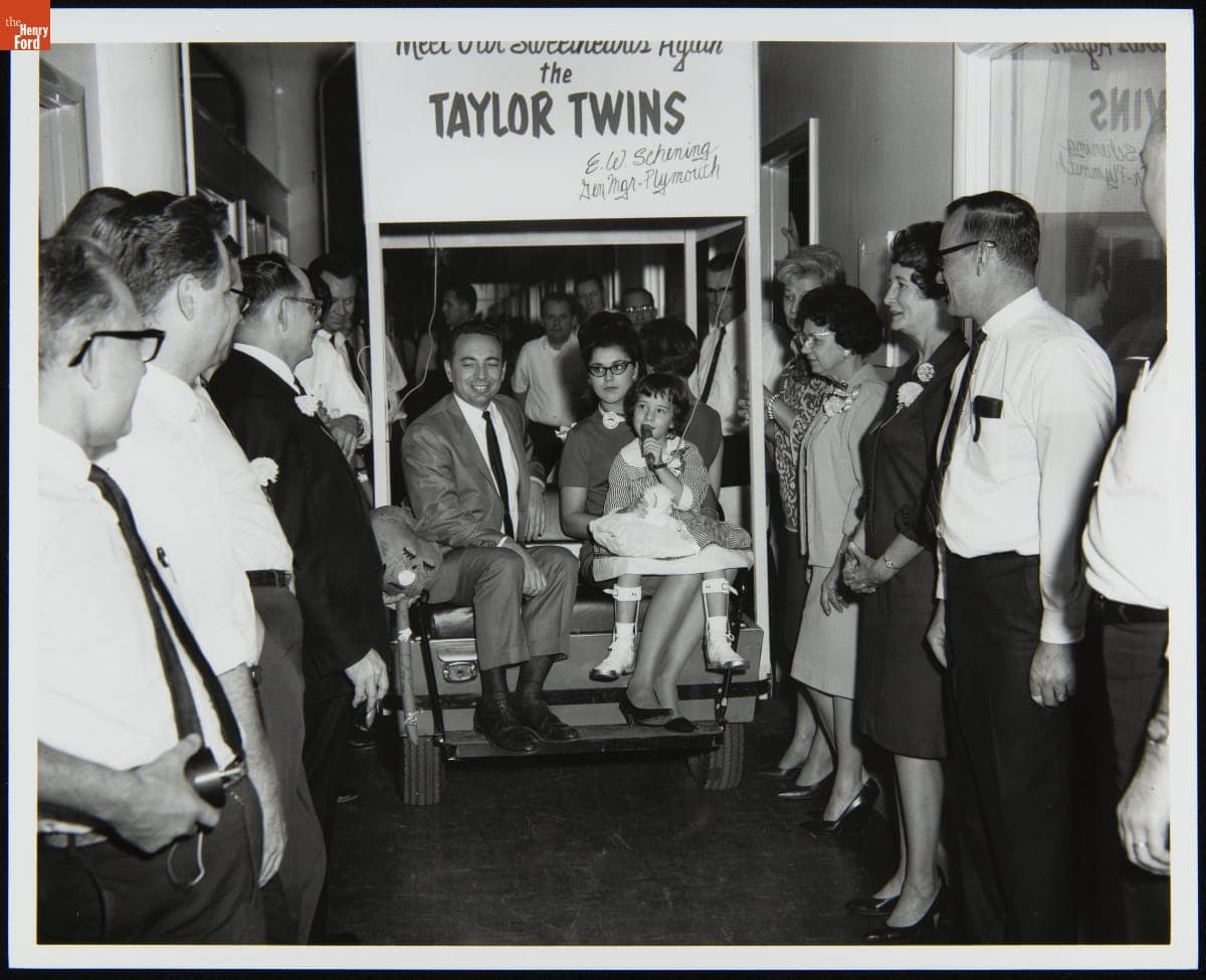 Burroughs Corporation Plymouth Plant Employees at a Fundraising Event, October 1966