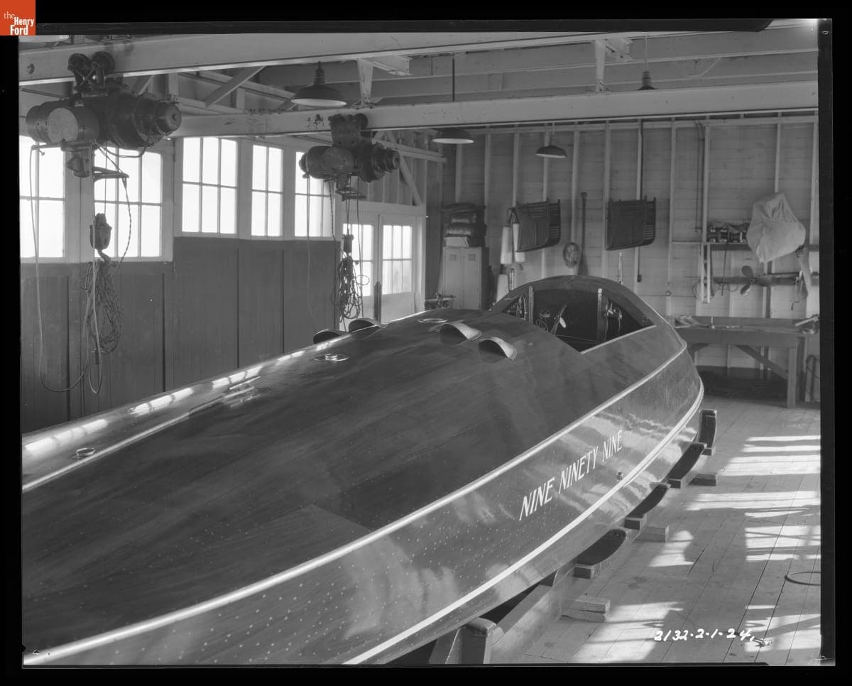 Edsel Ford's Speedboat, "Nine Ninety Nine," February 1924