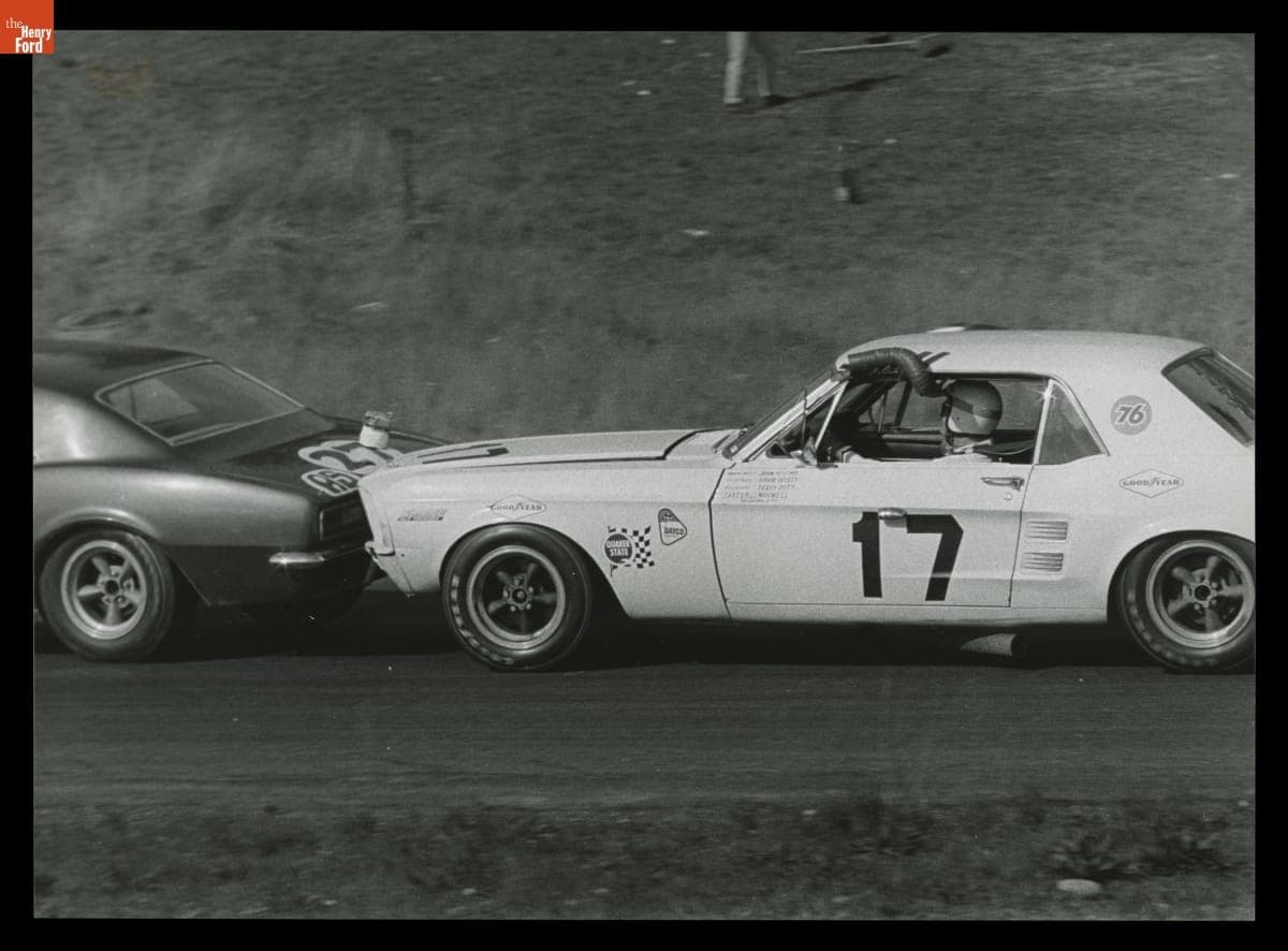 Ford Mustang Driven by Jerry Titus in the Kent 300 Trans Am Race, October 1967