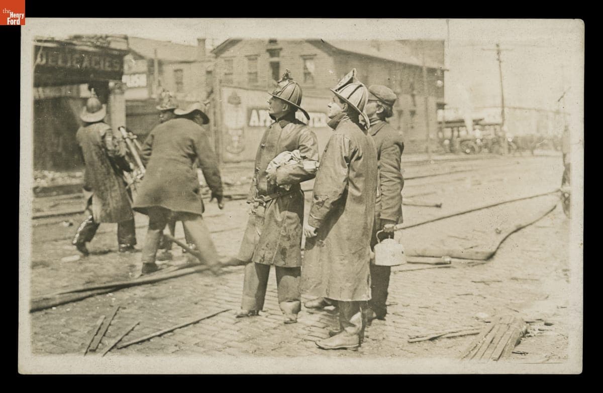Firefighters at the Scene of the H.J. Heinz Chicago Branch House Fire, 1911