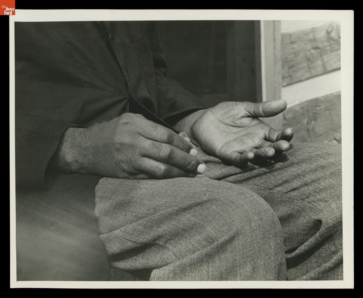 View of George Washington Carver's Hands Taken for Use as Reference for Irving Bacon's Painting of Carver, August 1942
