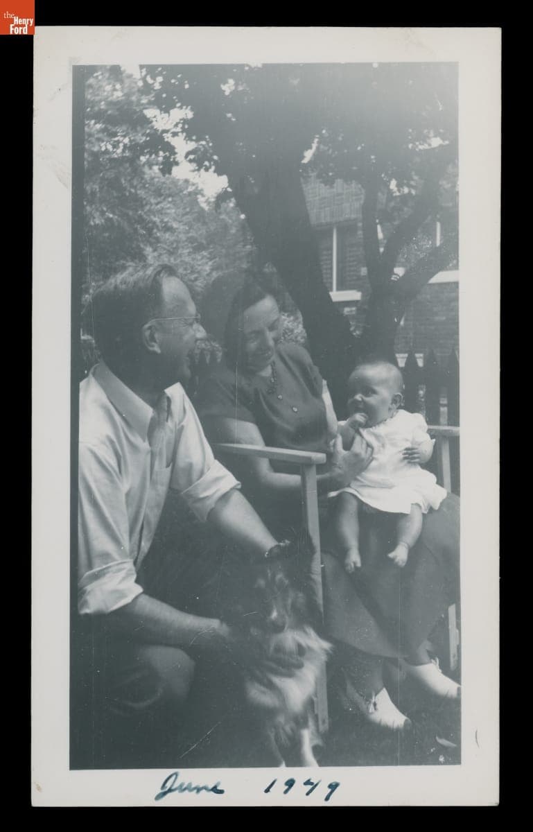 Helen and Leon Gardner with Their Granddaughter Carla Hird at Their Home in Detroit, Michigan, June 1949