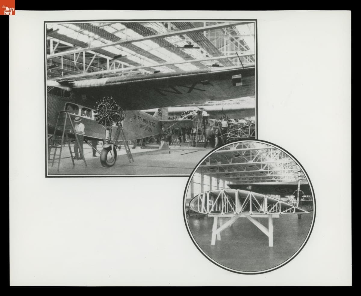 Ford Tri-Motor Airplane "Floyd Bennett" Flown by Richard E. Byrd in Antarctica, Shown in Factory in 1928