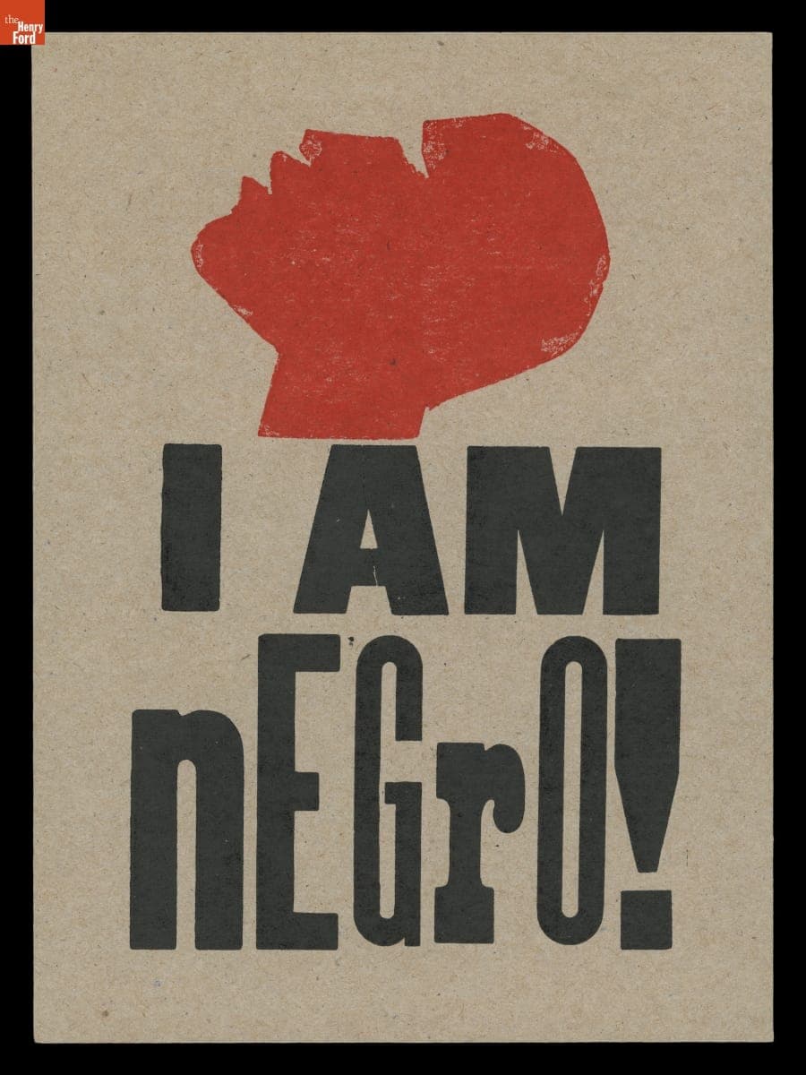 Letterpress Print, "I am Negro!," 2021