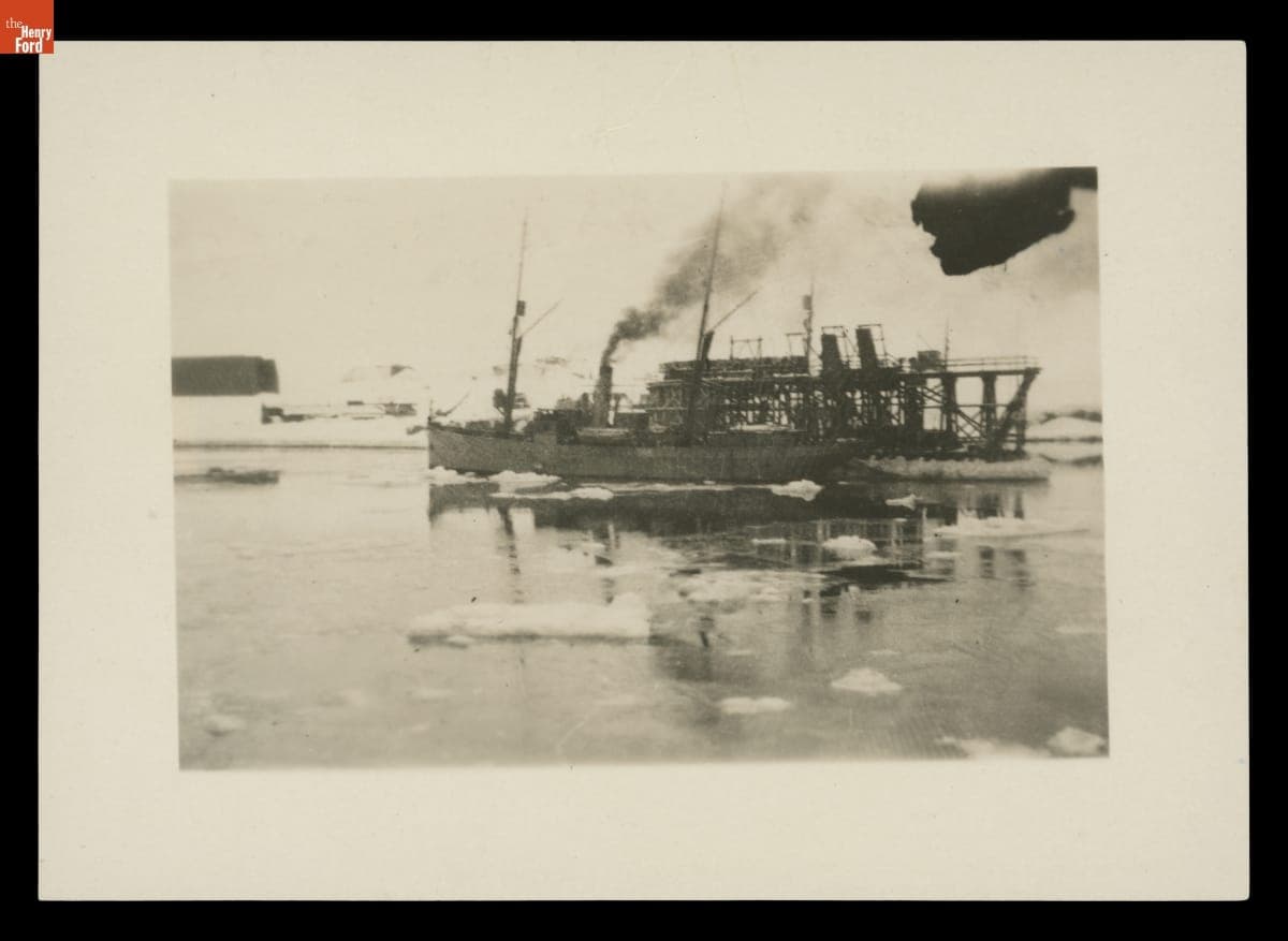 Ship in the Water at Kings Bay, Svalbard, Norway, 1926