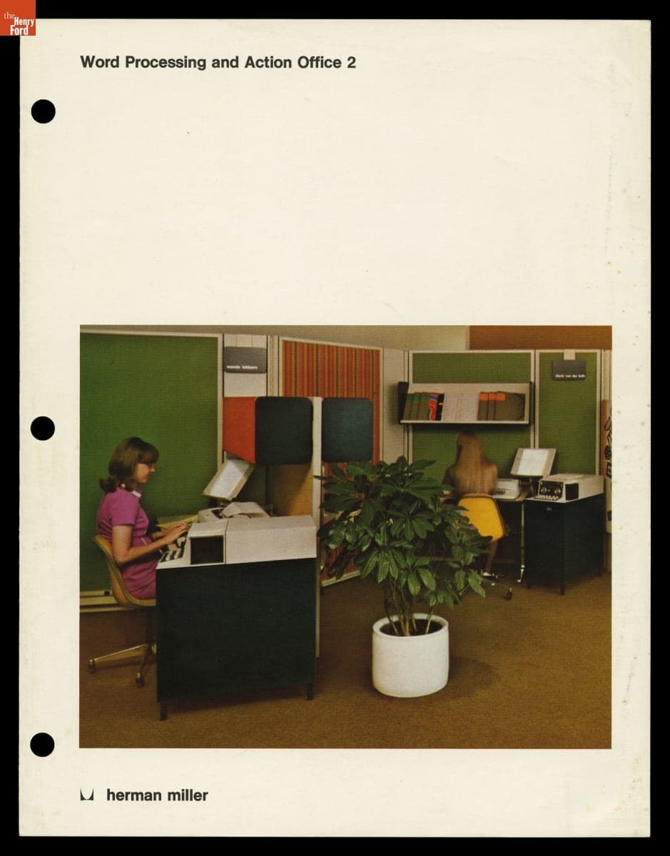Herman Miller Brochure, "Word Processing and Action Office 2," 1972
